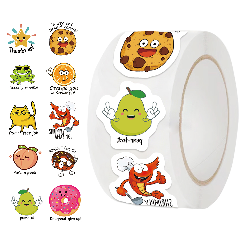 500pcs roll Cute Decal Student - Kids Education Motivation recension och pris